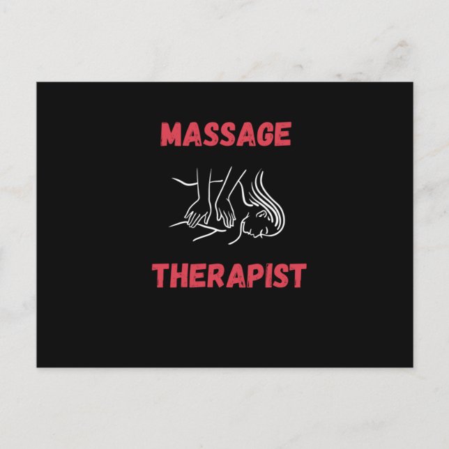 Massage Therapist Massaging Vykort (Framsida)