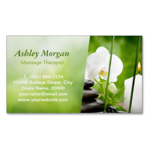 Massage Therapist Meditation Zen Spa Salon Visitkortmagnet
