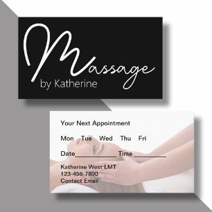 Massage Therapist Möte Affärskort Visitkort