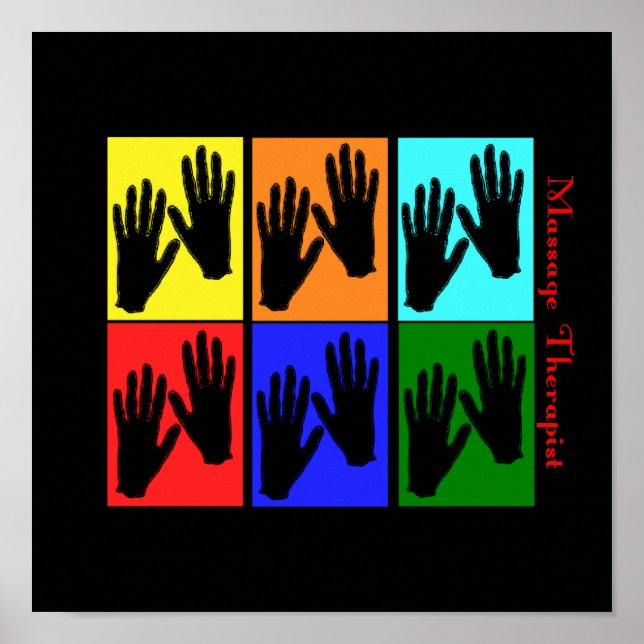 Massage Therapist Pop Art Poster (Framsidan)