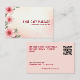 Massage Therapist QR Visitkort