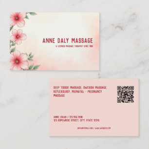Massage Therapist QR Visitkort