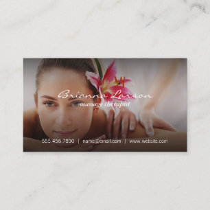 Massage Therapist Relaxerande område Visitkort