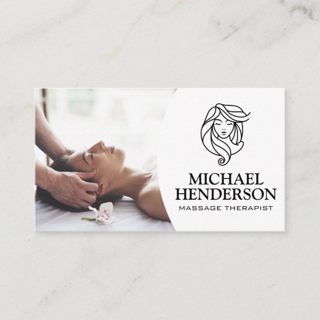 Massage Therapist | Relaxerande område Visitkort (Framsida)