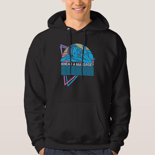 Massage Therapist Retro Knead A Massage Hoodie (Framsida)
