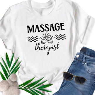 Massage Therapist Salon Clinic Lotus Händer T- Shi T Shirt