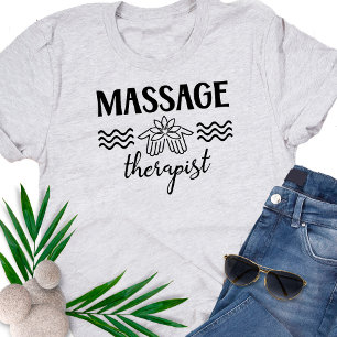 Massage Therapist Salon Clinic Lotus Händer T- Shi T Shirt