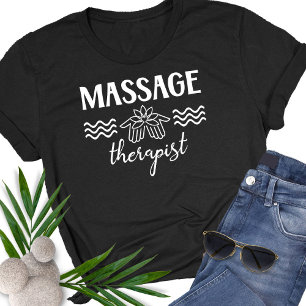 Massage Therapist Salon Clinic Lotus Händer T Shirt