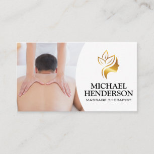 Massage Therapist Salon Logotyp Visitkort