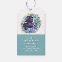 Massage Therapist Salon Spa Stylist Zen Stone häng Presentetikett