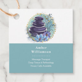 Massage Therapist Salon Spa Stylist Zen Stones Gåvor Etiketter