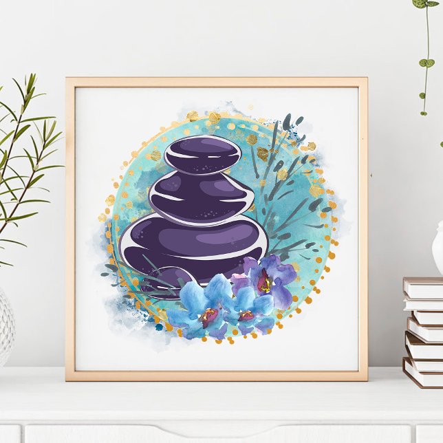 Massage Therapist Salon Spa Stylist Zen Stones Poster (Skapare uppladdad)
