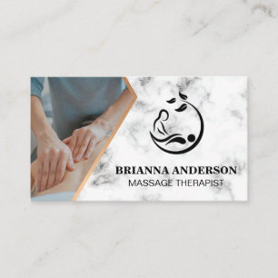 Massage Therapist Session Spa-Logotyp Visitkort
