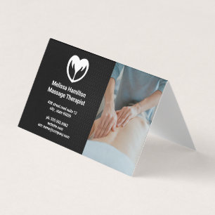 Massage Therapist Spa Ikon för Heart Händer Visitkort