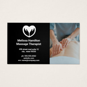 Massage Therapist Spa Ikon för Heart Händer Visitkort