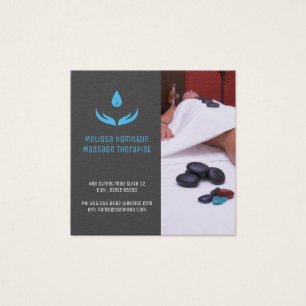 Massage Therapist Spa Owner Fyrkantigt Visitkort