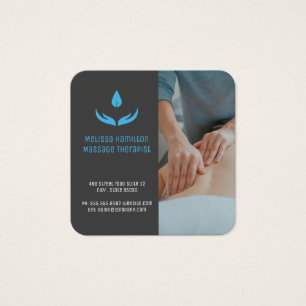 Massage Therapist Spa Owner Fyrkantigt Visitkort