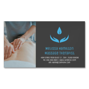 Massage Therapist Spa Owner Magnetiska Visitkort