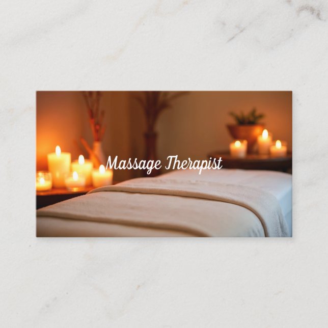 Massage Therapist Spa Visitkort (Framsida)