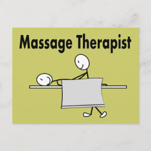 Massage Therapist Stick Person Vykort