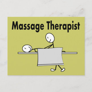 Massage Therapist Stick Person Vykort