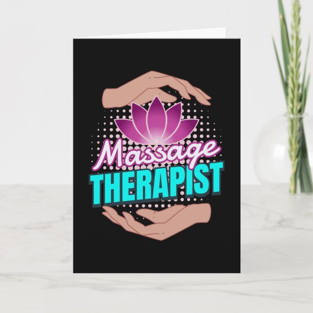 Massage Therapist Therapist Masseur Kort (Framsida)