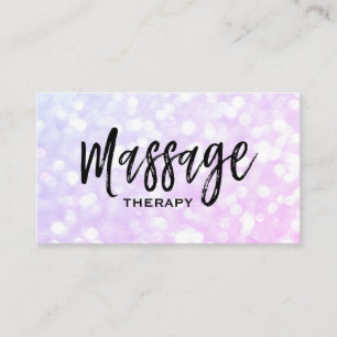 ** Massage Therapist Trendig Pastel Bokeh Visitkort