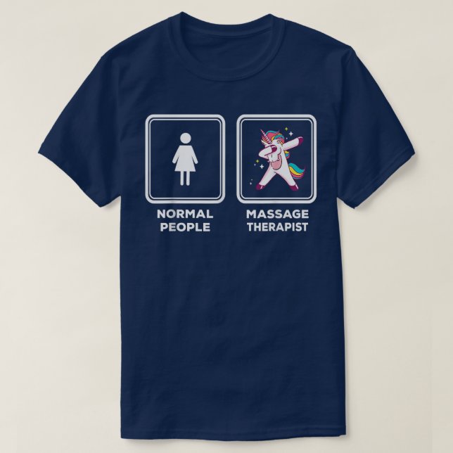 Massage Therapist Unicorn Massage Therapy T Shirt (Design framsida)