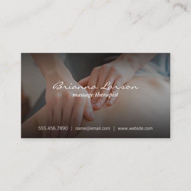 Massage Therapist Visitkort (Framsida)