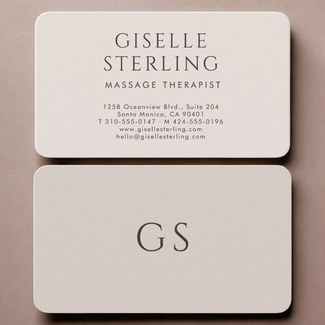 Massage Therapist Visitkort (Skapare uppladdad)