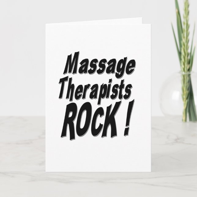 Massage Therapists Sten! Kort för hälsning (Framsida)