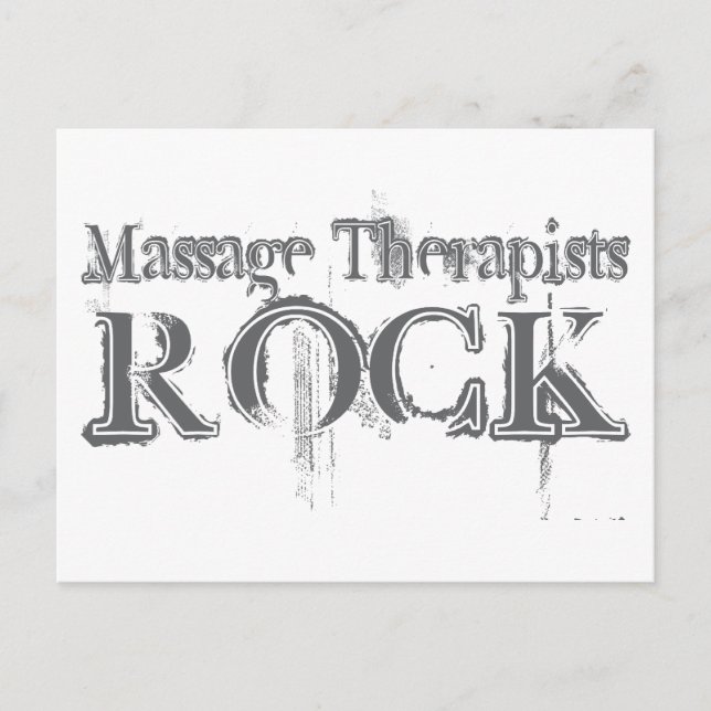 Massage Therapists Sten Vykort (Framsida)