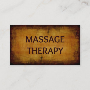 Massage Therapy Antique Brushed Affärskort Visitkort