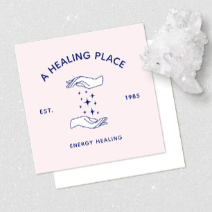 Massage Therapy Boho Healing Händer Hälsa Fyrkantigt Visitkort
