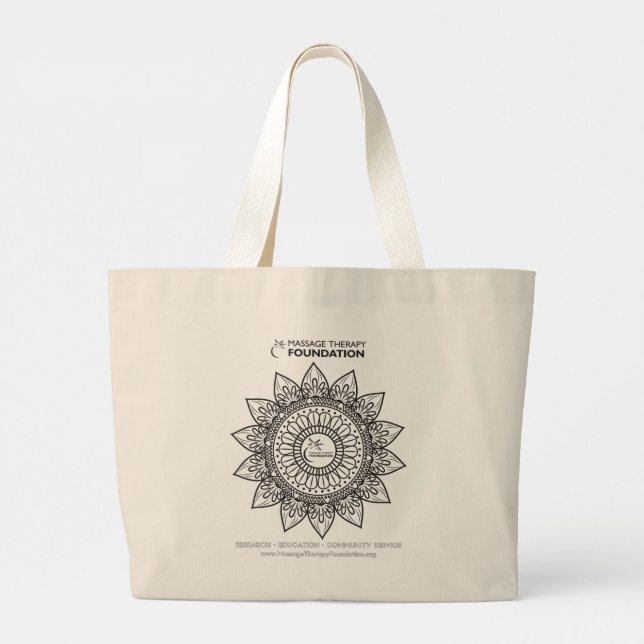 Massage Therapy Foundation Måne, Stars Tote Bag Jumbo Tygkasse (Baksida)