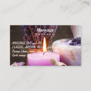Massage Therapy Healing Händer Botanical Health Sp Visitkort