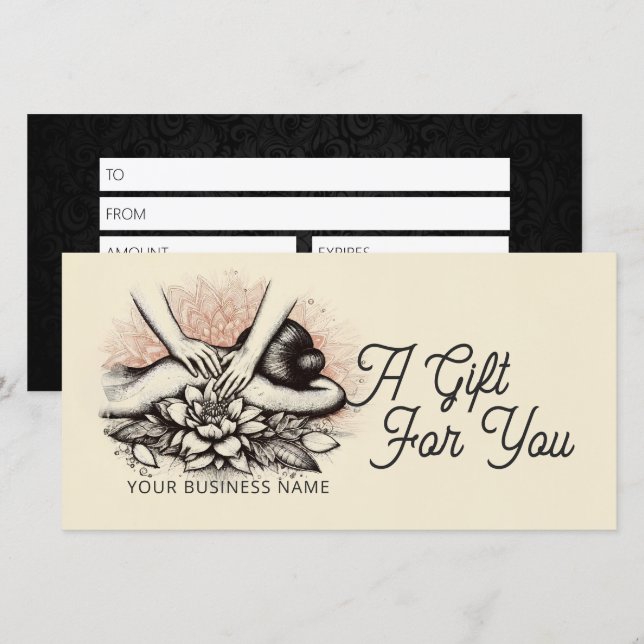 Massage Therapy Healing Händer Energy Spa Hälsa (Fram/baksida)