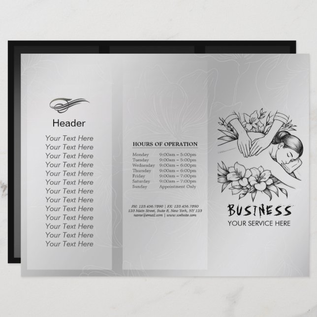 Massage Therapy Healing Händer Energy Spa Hälsa (Fram/baksida)