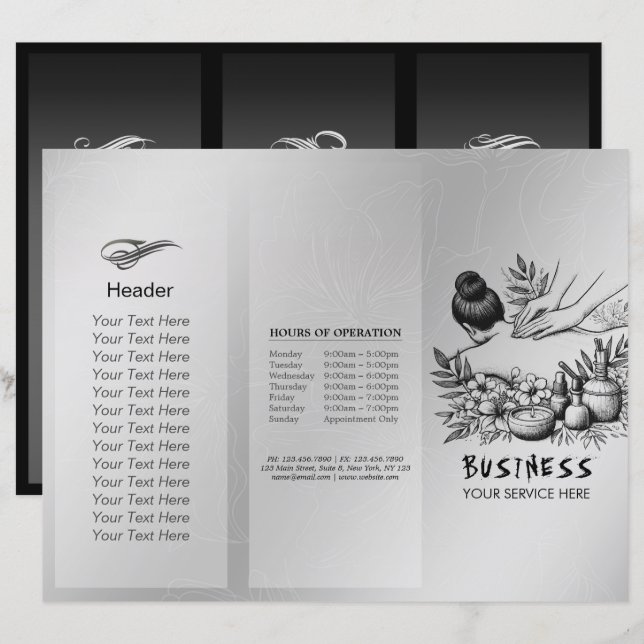 Massage Therapy Healing Händer Energy Spa Hälsa (Fram/baksida)