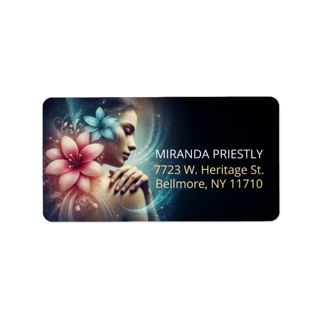 Massage Therapy Healing Händer Energy Spa Hälsa Adressetikett (Framsidan)