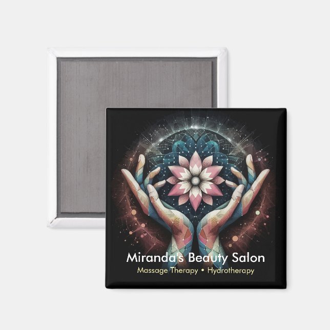 Massage Therapy Healing Händer Energy Spa Hälsa Magnet (Front/Back)