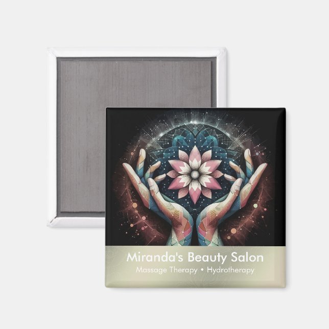 Massage Therapy Healing Händer Energy Spa Hälsa Magnet (Front/Back)