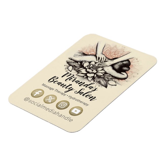 Massage Therapy Healing Händer Energy Spa Hälsa Magnet (Vänstra Sidan)