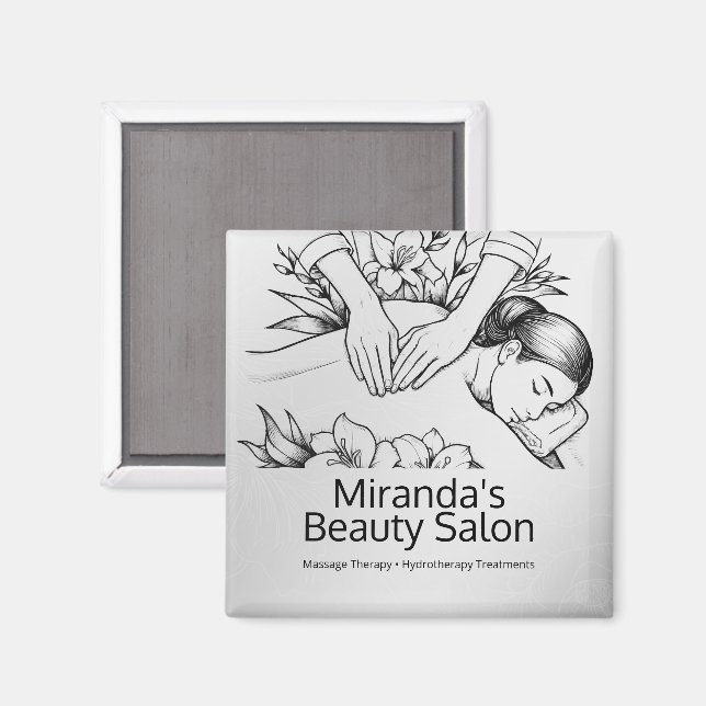 Massage Therapy Healing Händer Energy Spa Hälsa Magnet (Front/Back)