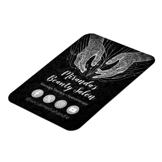 Massage Therapy Healing Händer Energy Spa Hälsa Magnet (Vänstra Sidan)