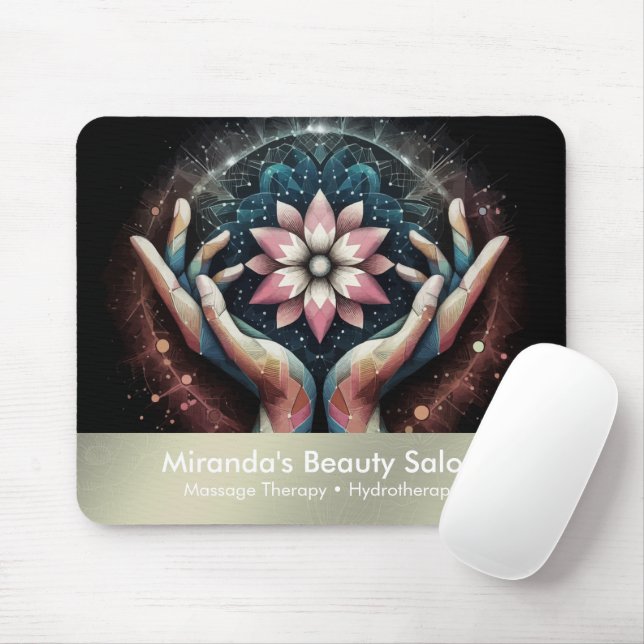 Massage Therapy Healing Händer Energy Spa Hälsa Musmatta (Med mus)