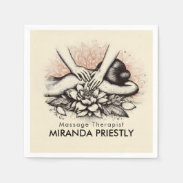 Massage Therapy Healing Händer Energy Spa Hälsa Pappersservett