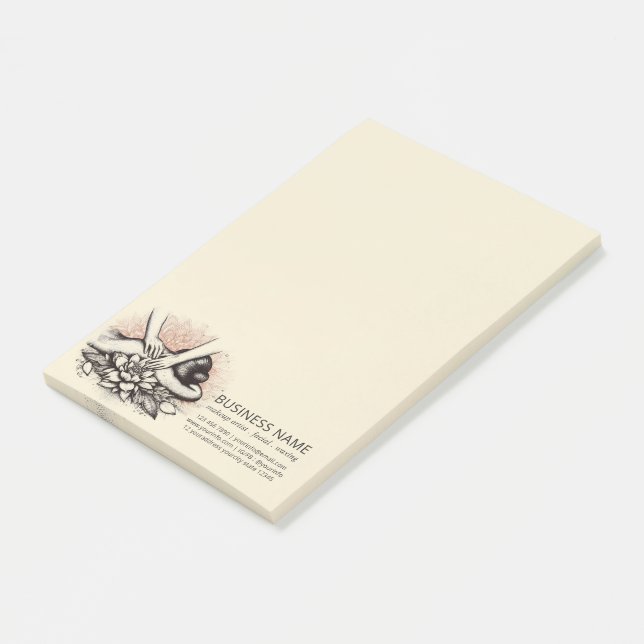 Massage Therapy Healing Händer Energy Spa Hälsa Post-it Block (Vinklad)