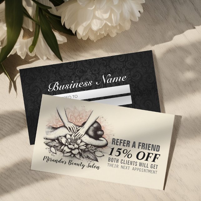 Massage Therapy Healing Händer Energy Spa Hälsa Rabattkort (Skapare uppladdad)