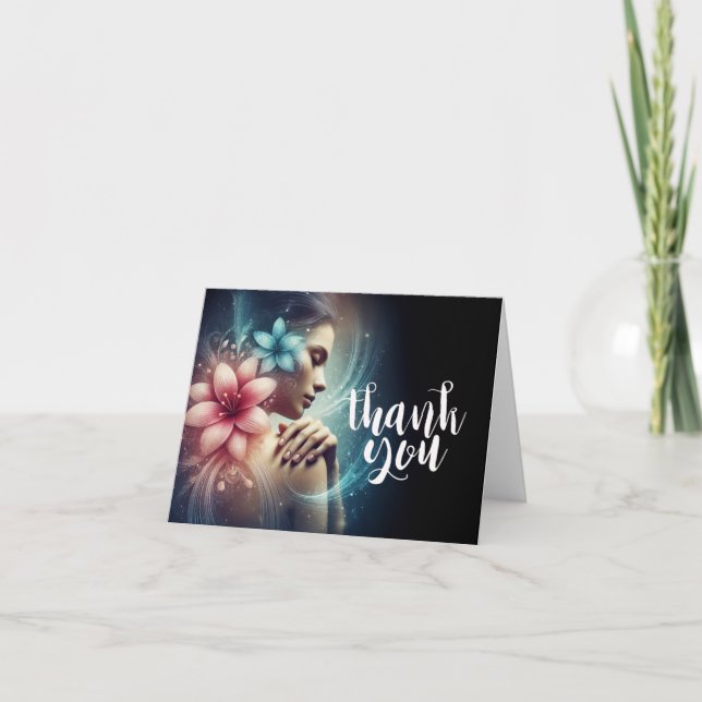 Massage Therapy Healing Händer Energy Spa Hälsa Tack Kort (Framsida)